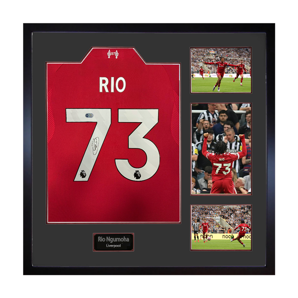 Rio Ngumoha Signed Liverpool Shirt Elite Frame (ACG Cert)