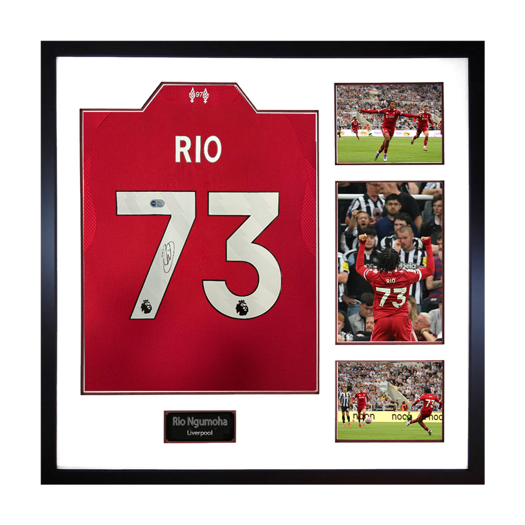 Rio Ngumoha Signed Liverpool Shirt Elite Frame (ACG Cert)