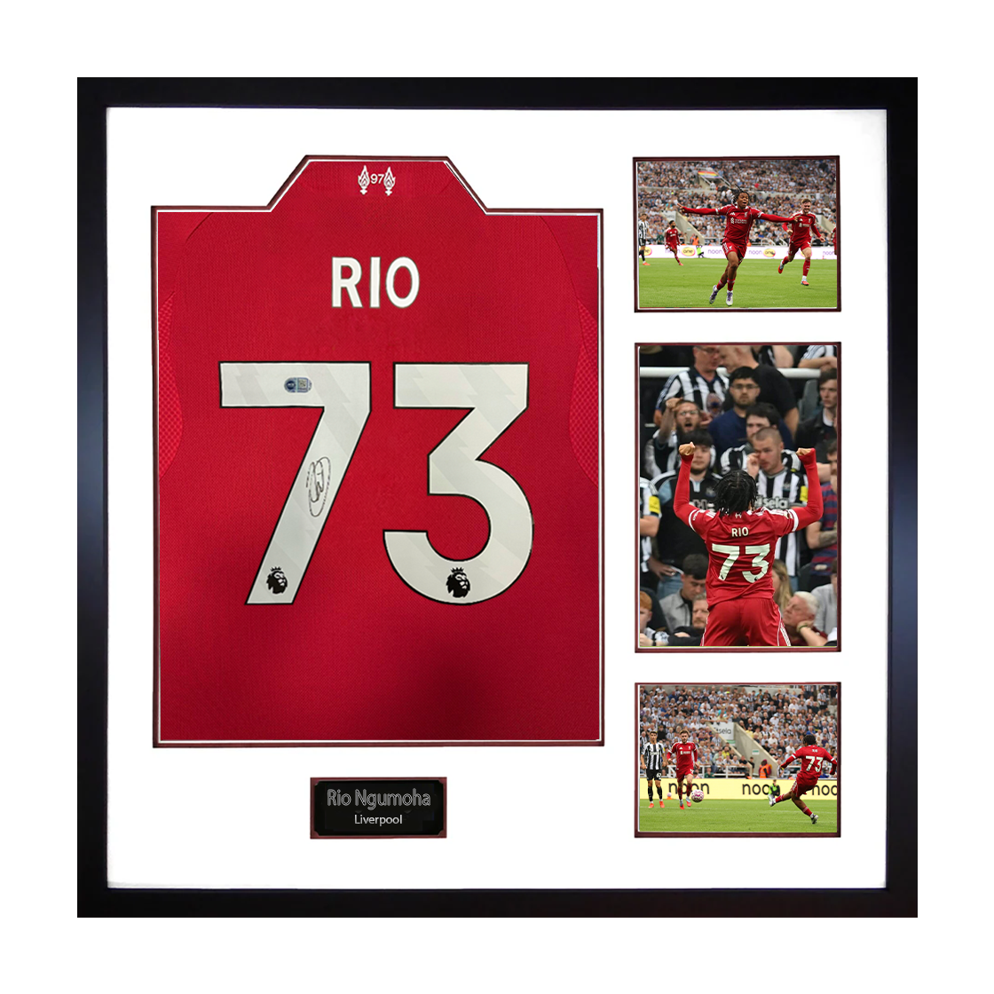 Rio Ngumoha Signed Liverpool Shirt Elite Frame (ACG Cert)