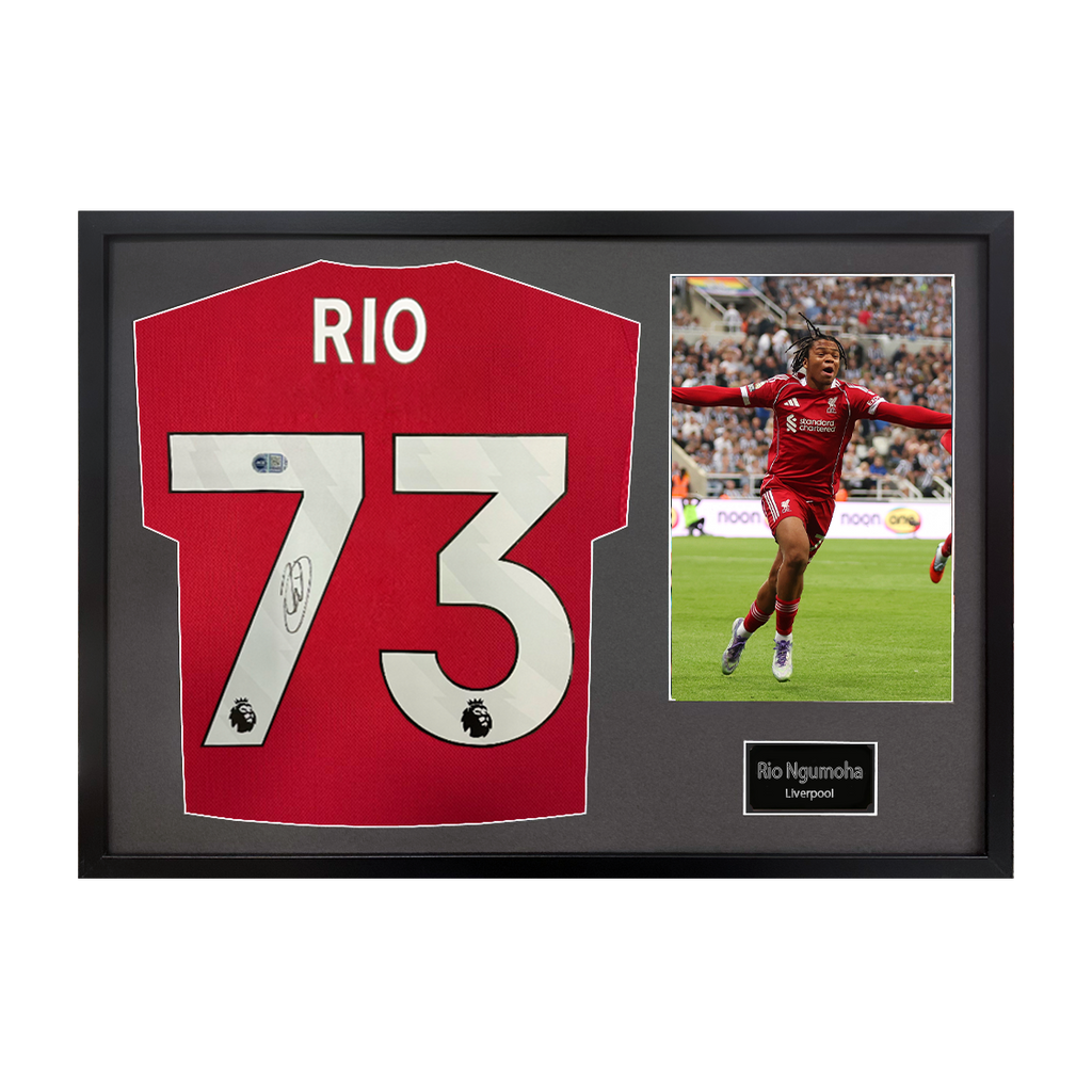 Rio Ngumoha Signed Liverpool Shirt Classic Frame (ACG Cert)