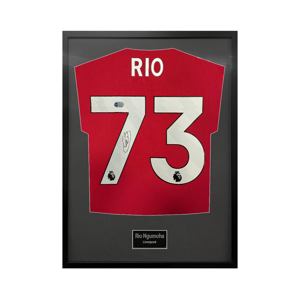 Rio Ngumoha Signed Liverpool Shirt Standard Frame (ACG Cert)