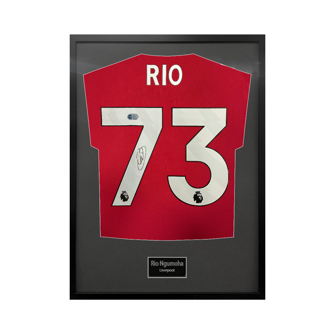 Rio Ngumoha Signed Liverpool Shirt Standard Frame (ACG Cert)