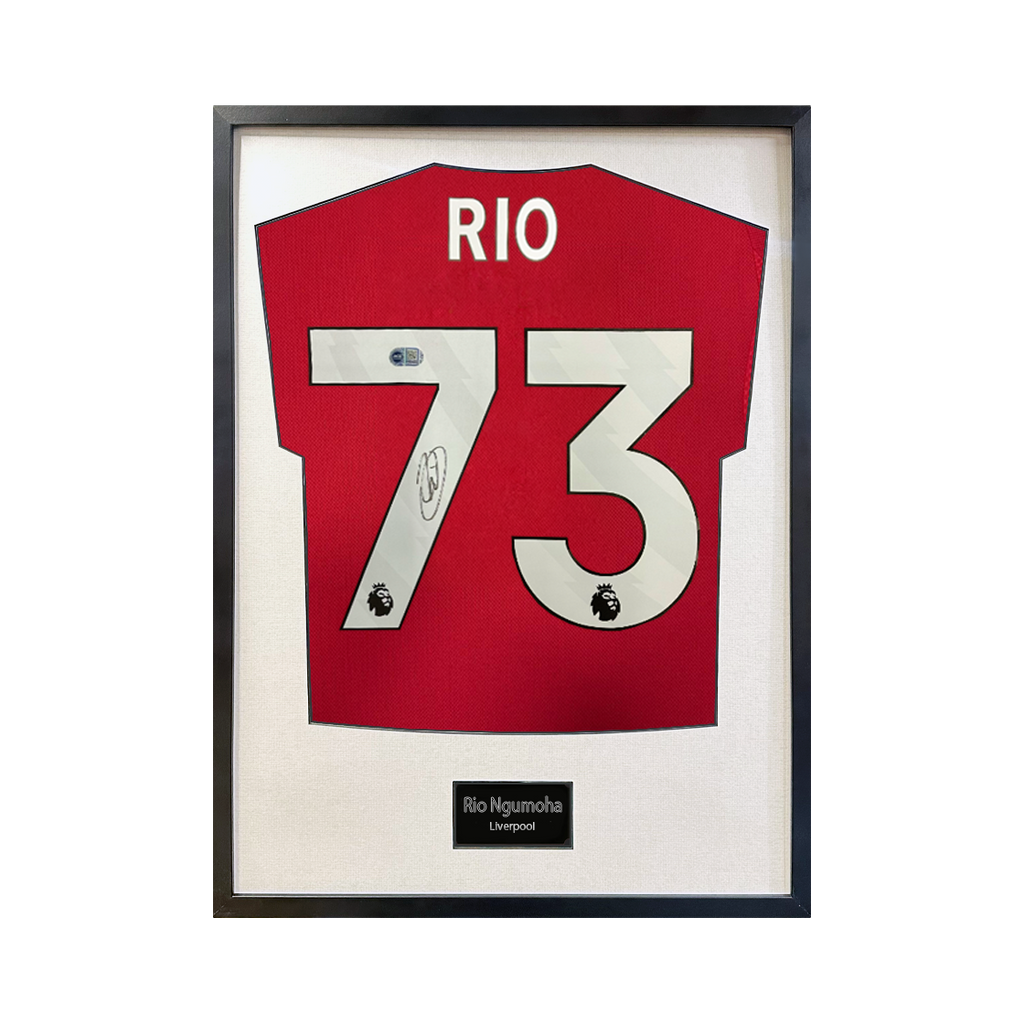 Rio Ngumoha Signed Liverpool Shirt Standard Frame (ACG Cert)