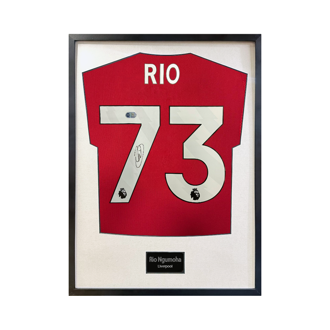 Rio Ngumoha Signed Liverpool Shirt Standard Frame (ACG Cert)
