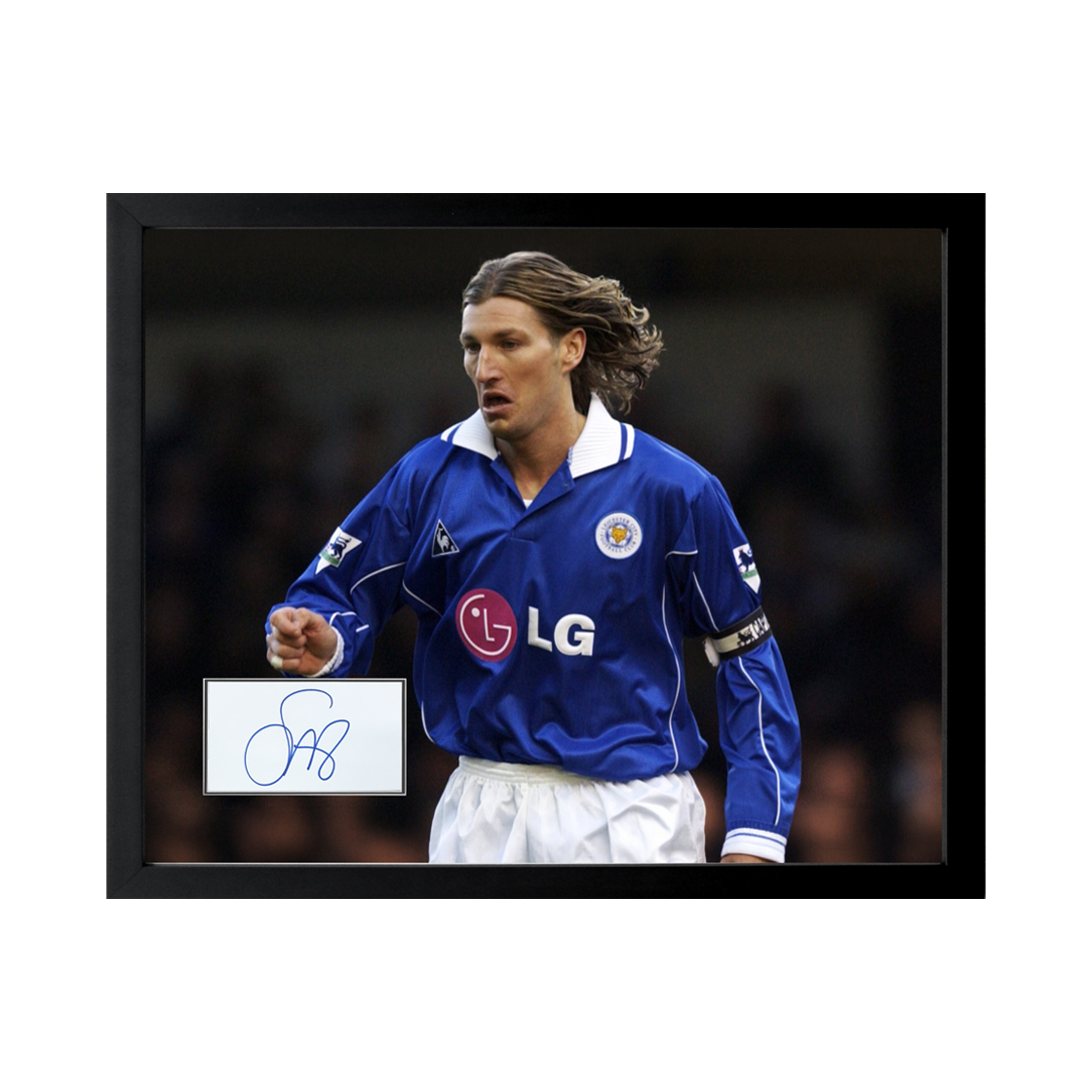 Robbie Savage Signed Leicester City Cut Deluxe Mount Frame