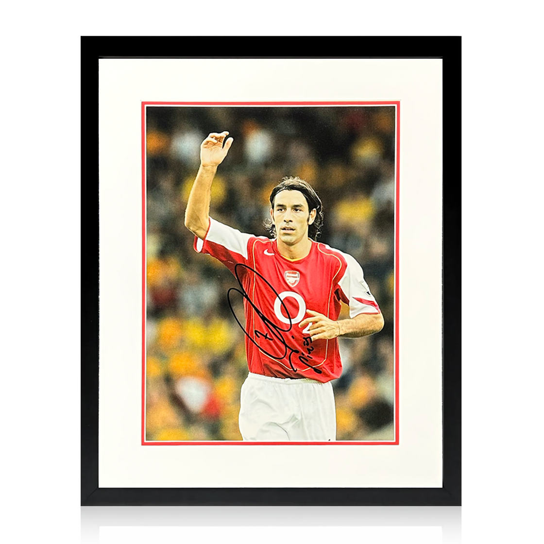Robert Pires Signed Arsenal Image Deluxe Mount Frame