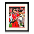 Robert Pires Signed Arsenal Image Deluxe Mount Frame