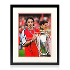 Robert Pires Signed Arsenal Image Deluxe Mount Frame