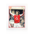 Robert Pires Signed Arsenal Image Deluxe Mount