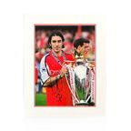 Robert Pires Signed Arsenal Image Deluxe Mount