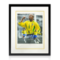 Roberto Carlos Signed Brazil Image Deluxe Mount Frame
