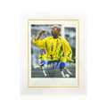 Roberto Carlos Signed Brazil Image Deluxe Mount