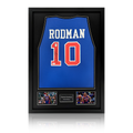 Dennis Rodman Signed Detroit Pistons Jersey Premium Frame (JSA)