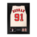Dennis Rodman Signed Chicago Bulls Jersey Premium Frame (JSA)
