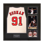 Dennis Rodman Signed Chicago Bulls Jersey Elite Frame (JSA)