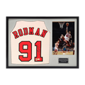 Dennis Rodman Signed Chicago Bulls Jersey Classic Frame (JSA)
