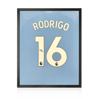 Rodri Signed 23/24 Manchester City Shirt Compact Display