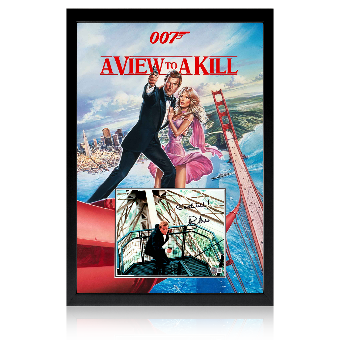 Roger Moore A View to a Kill Image Iconic Frame (AFTAL Authentication)