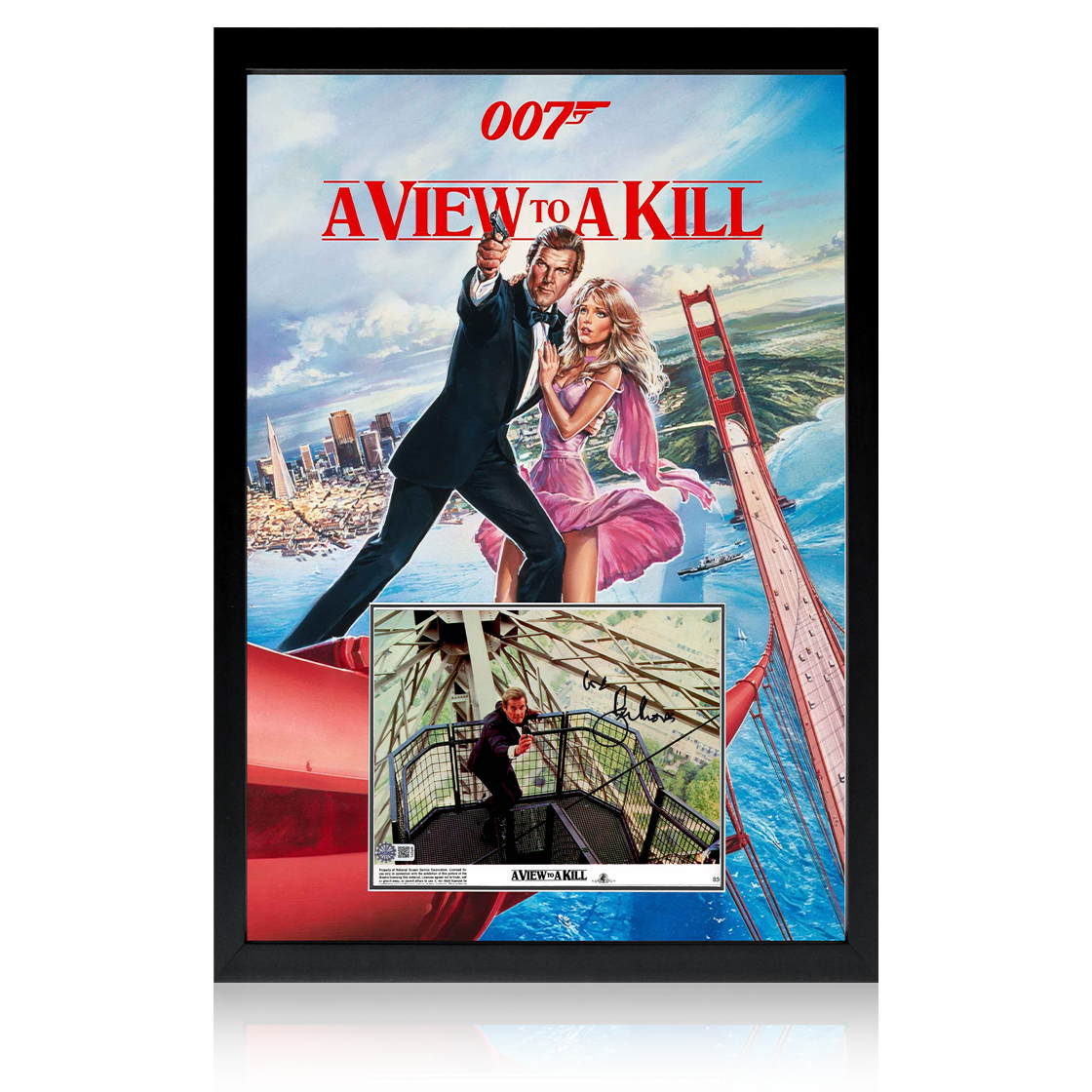 Roger Moore A View To A Kill Image Iconic Frame (AFTAL Authentication)