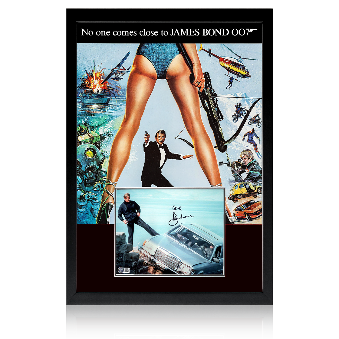 Roger Moore For Your Eyes Only Image Iconic Frame (AFTAL Authentication)