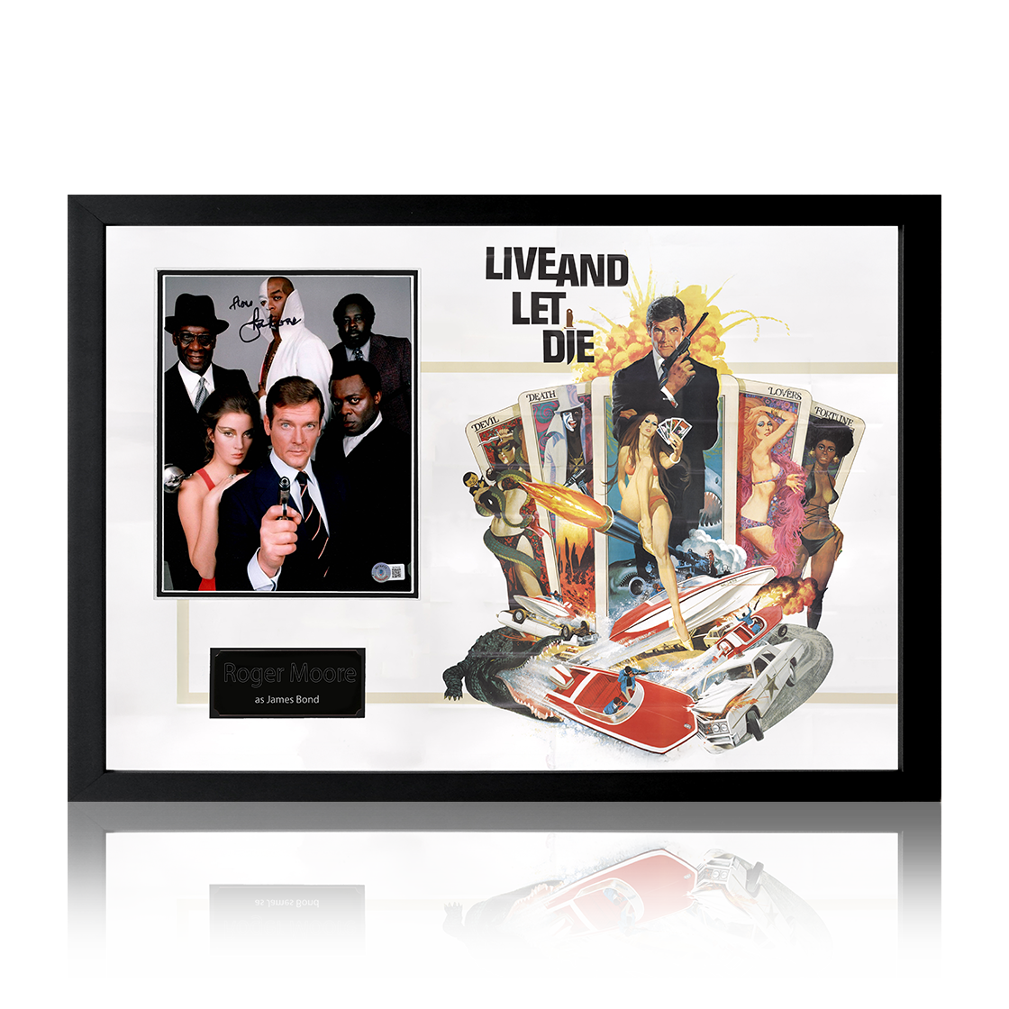 Roger Moore Live And Let Die Image Iconic Frame (AFTAL Authentication)