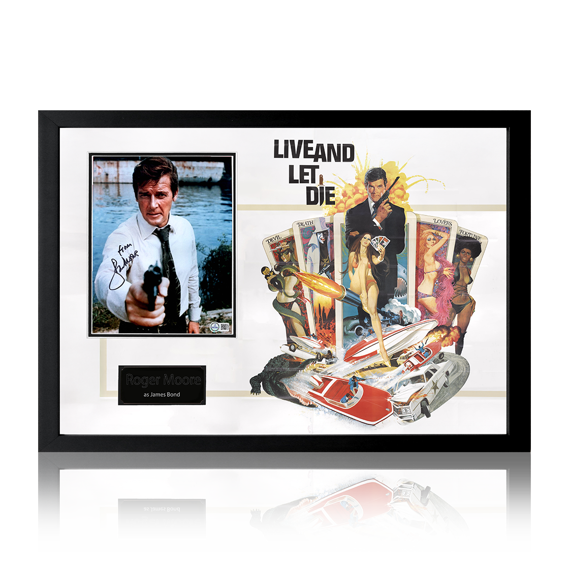 Roger Moore Live And Let Die Image Iconic Frame (AFTAL Authentication)