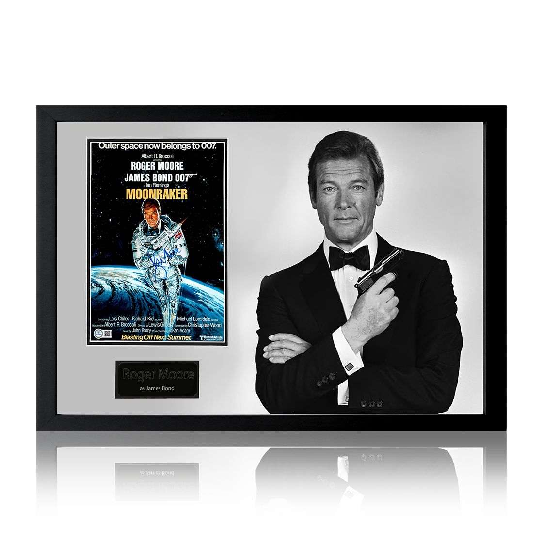 Roger Moore Moonraker Image Iconic Frame (AFTAL Authentication)