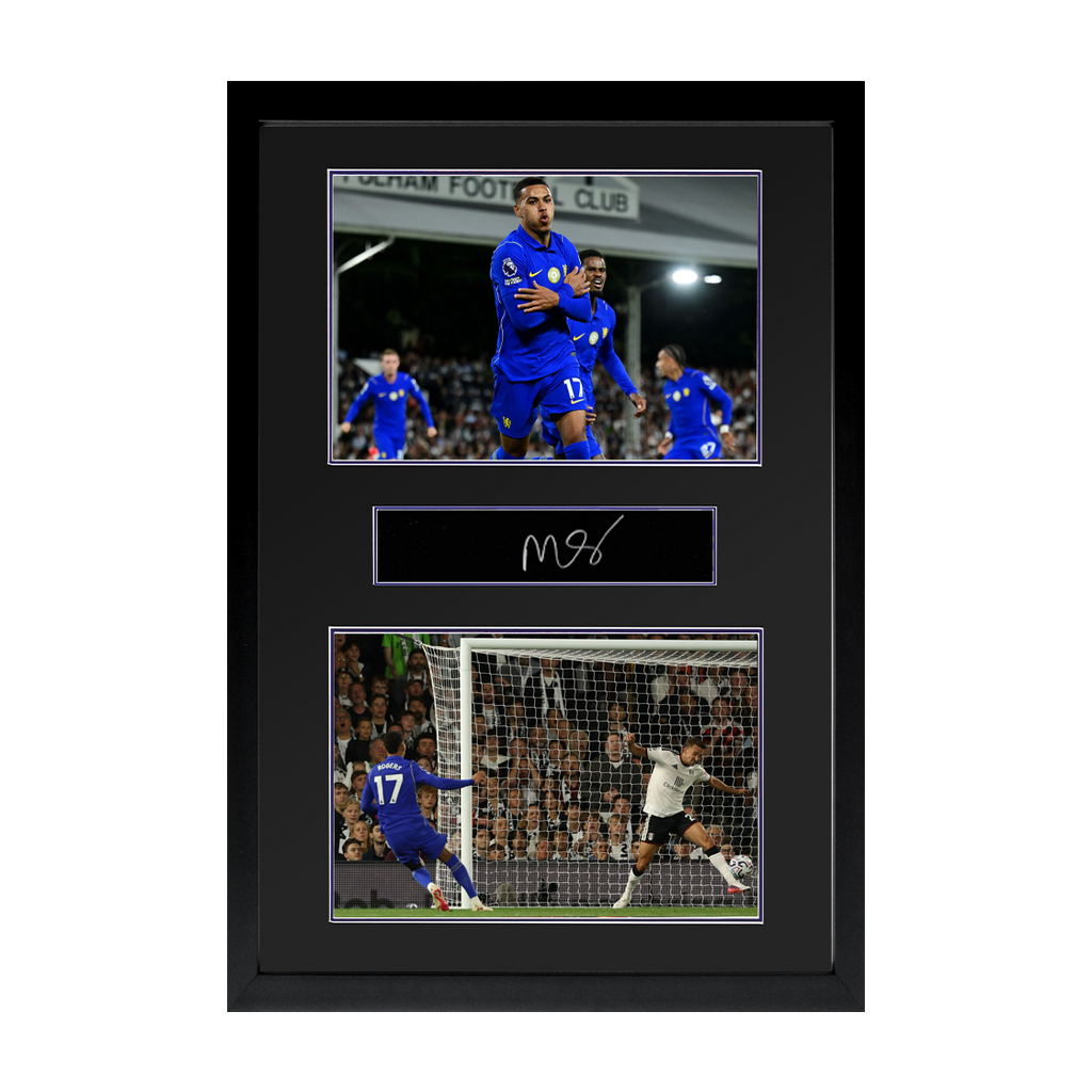 Morgan Rogers Signed Chelsea Plaque Iconic Frame