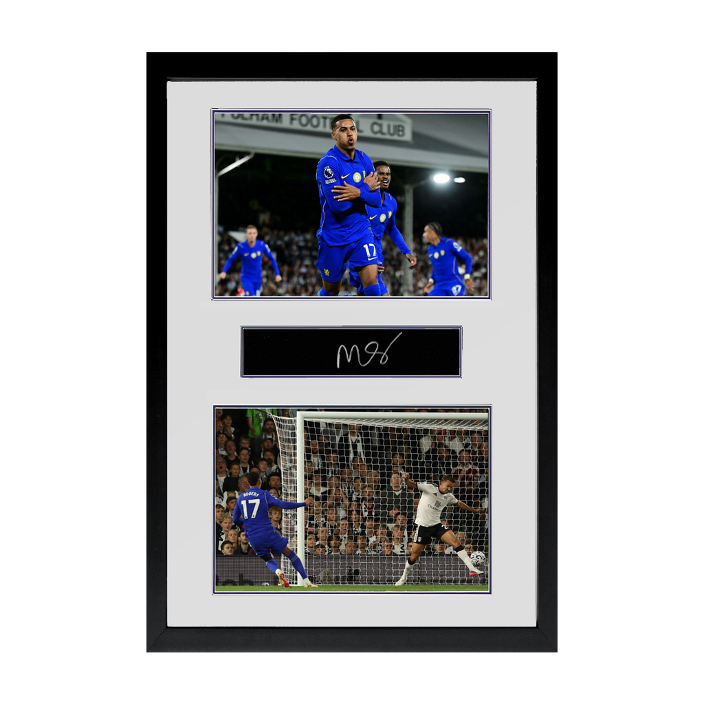 Morgan Rogers Signed Chelsea Plaque Iconic Frame