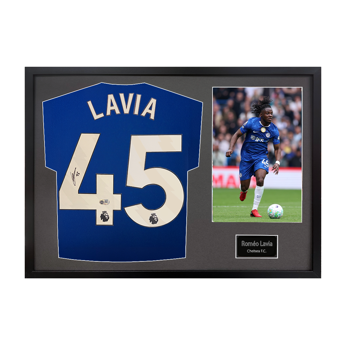 Roméo Lavia Signed Chelsea Shirt Classic Frame (ACG Cert)