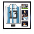 Cristian Romero Signed Argentina Shirt Elite Frame