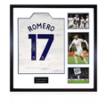Cristian Romero Signed Tottenham Hotspur Shirt Elite Frame