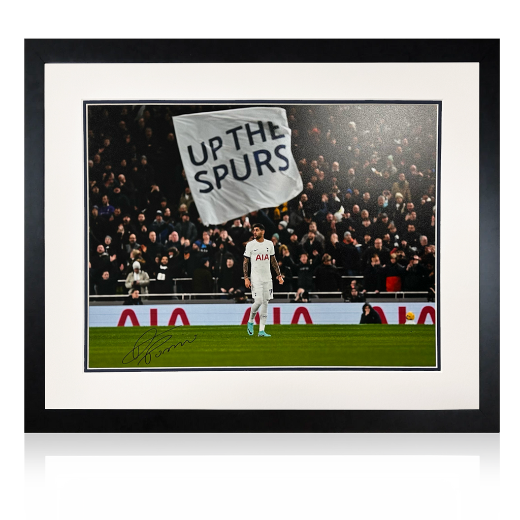 Cristian Romero Signed Tottenham Hotspur Deluxe Mount Frame