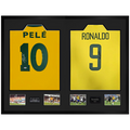 Pele & Ronaldo Signed Brazil Ultra Premium Frame