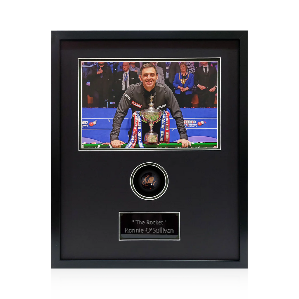 Ronnie O’Sullivan Signed Black Ball Compact Frame