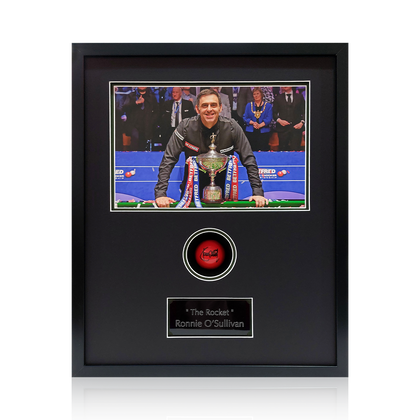 Ronnie O’Sullivan Signed Red Ball Compact Frame