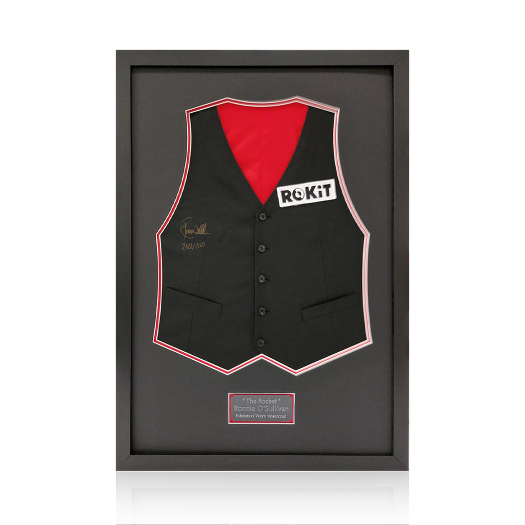 Ronnie O'Sullivan Signed Exhibition 22/23 Waistcoat Display