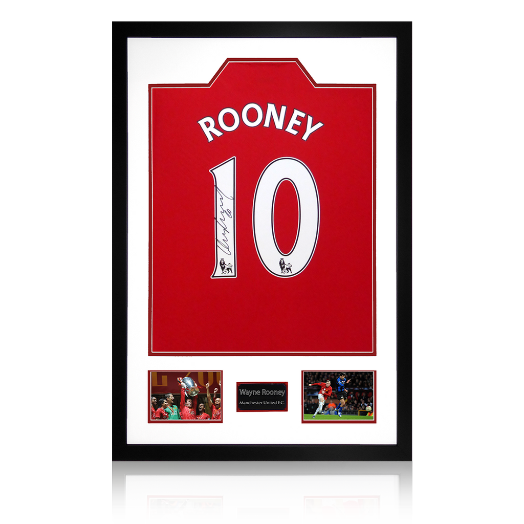 Wayne Rooney Signed Manchester United Shirt Premium Frame