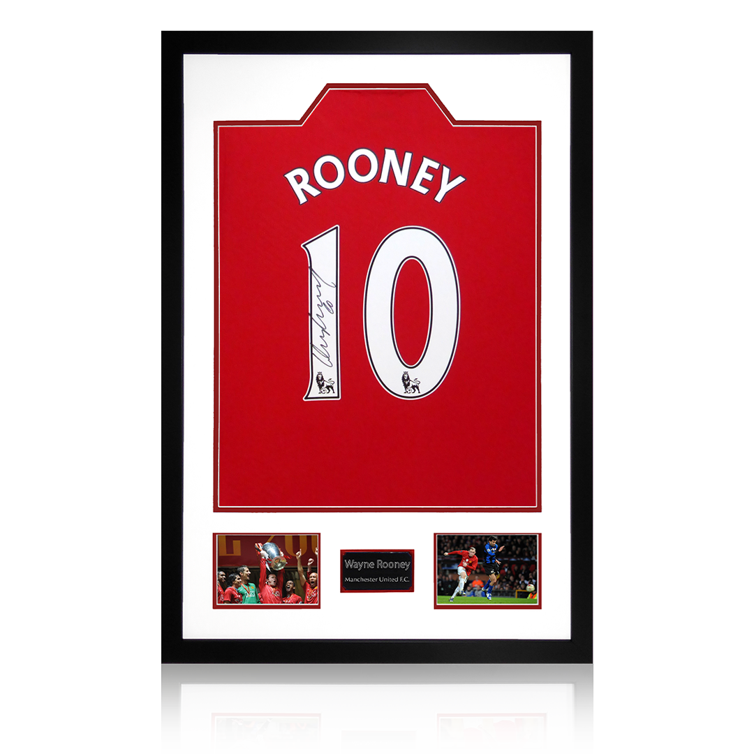 Wayne Rooney Signed Manchester United Shirt Premium Frame