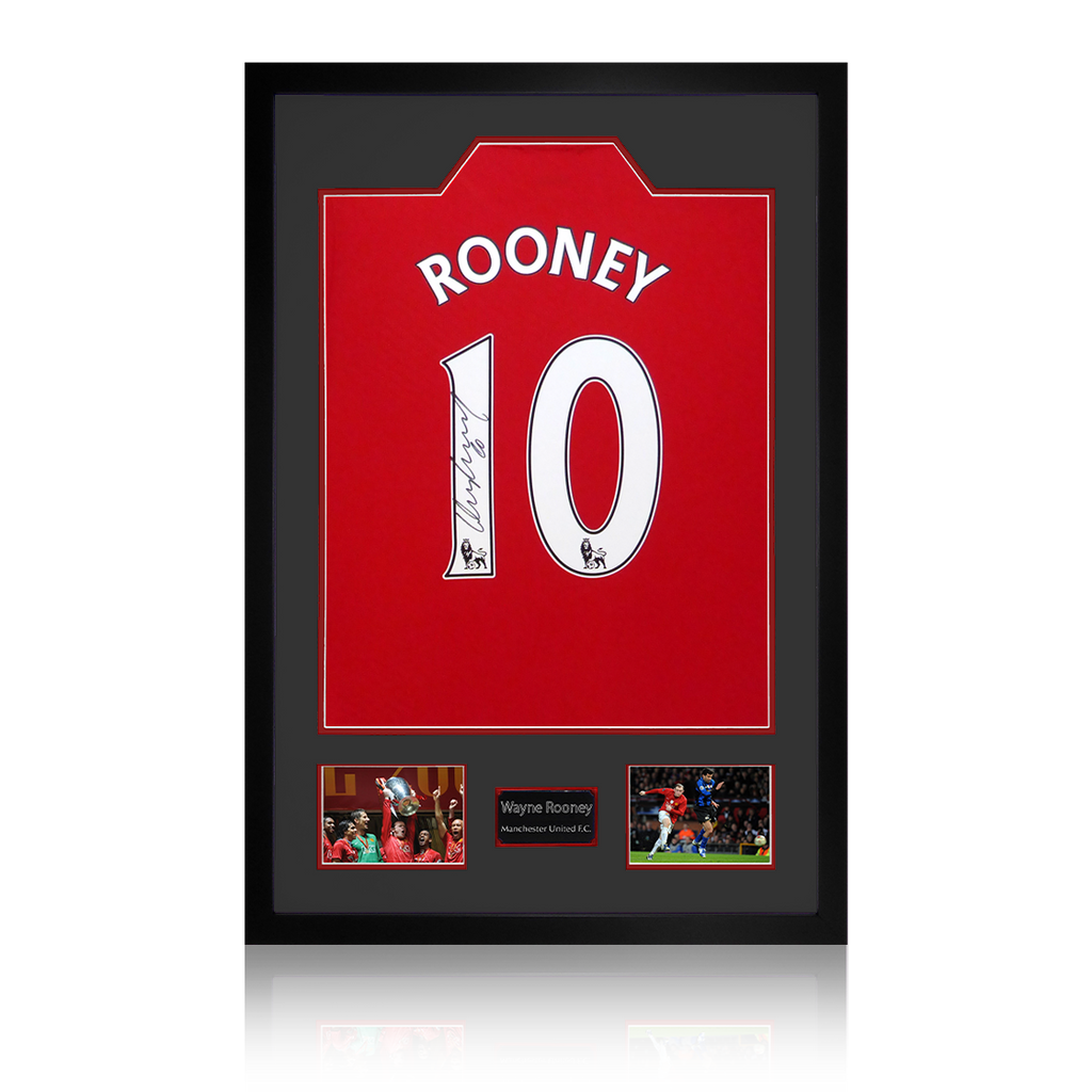 Wayne Rooney Signed Manchester United Shirt Premium Frame
