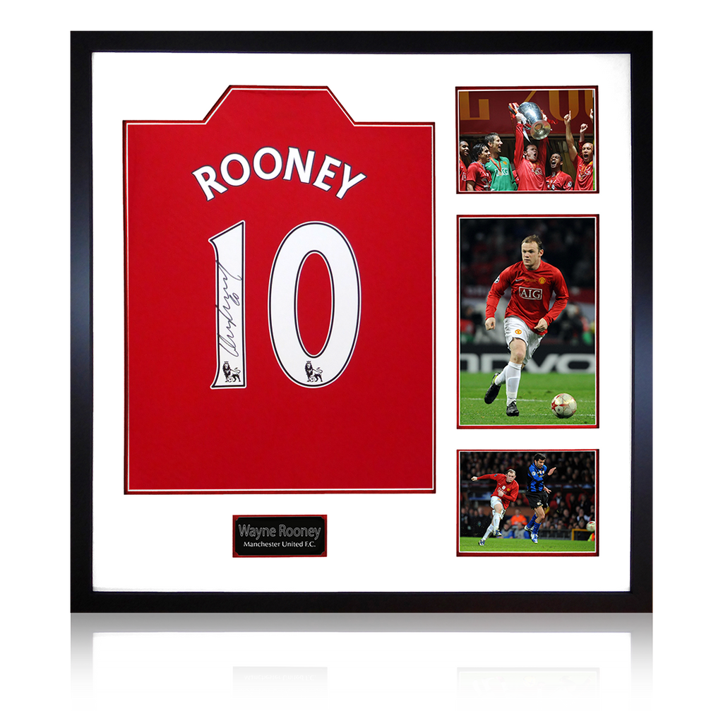 Wayne Rooney Signed Manchester United Shirt Elite Frame