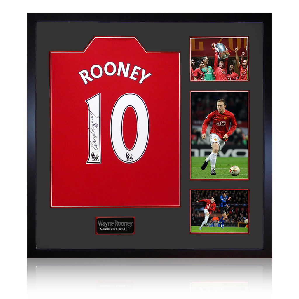 Wayne Rooney Signed Manchester United Shirt Elite Frame