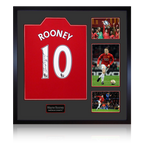 Wayne Rooney Signed Manchester United Shirt Elite Frame