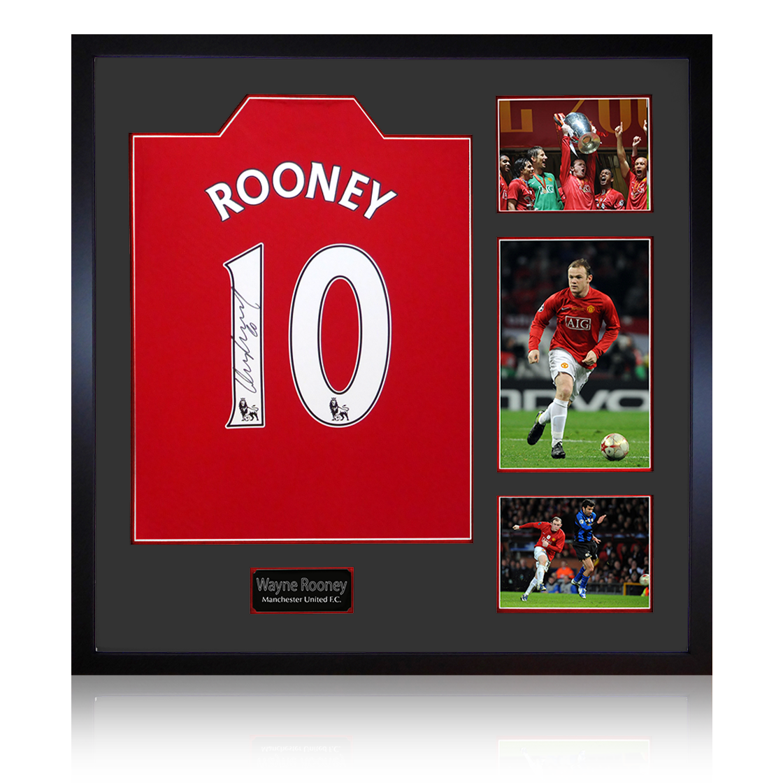 Wayne Rooney Signed Manchester United Shirt Elite Frame