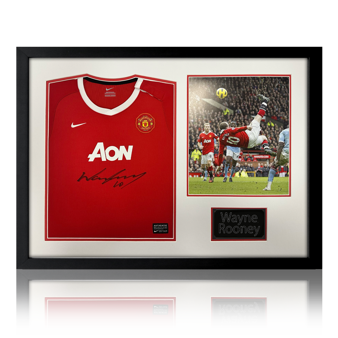 Wayne Rooney Signed MUFC Shirt Iconic Frame