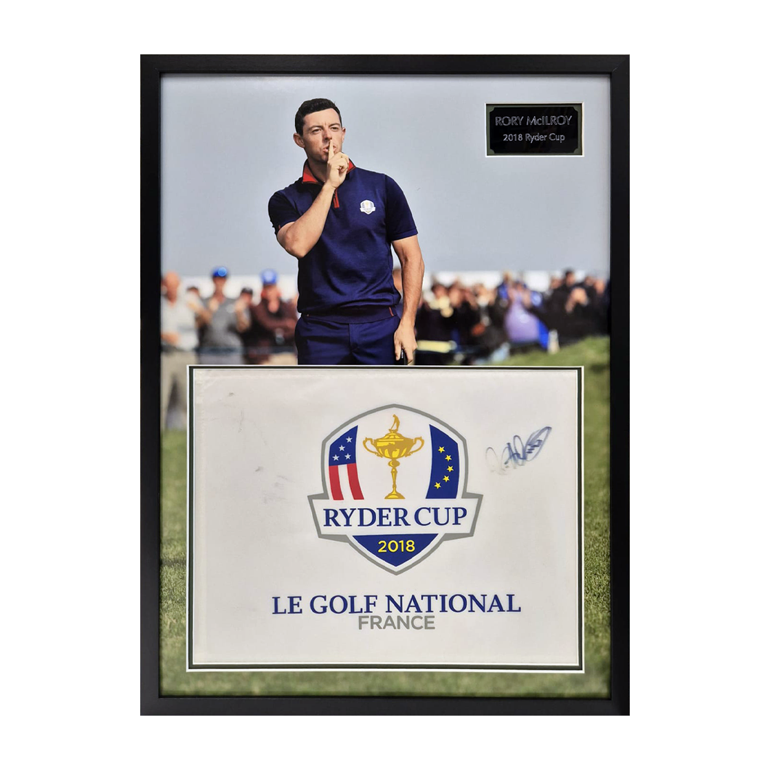 Rory McIlroy Signed Ryder Cup Flag Elite Frame (ACG Cert)
