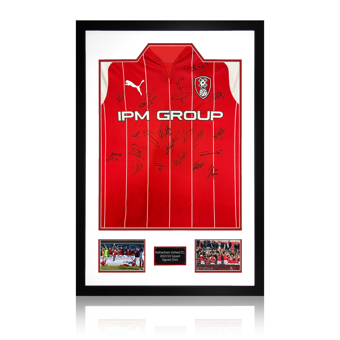 Rotherham United Squad Signed 2021-22 Shirt Premium Frame