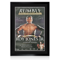 Roy Jones JR. & Clinton Woods Signed Deluxe Mount Display