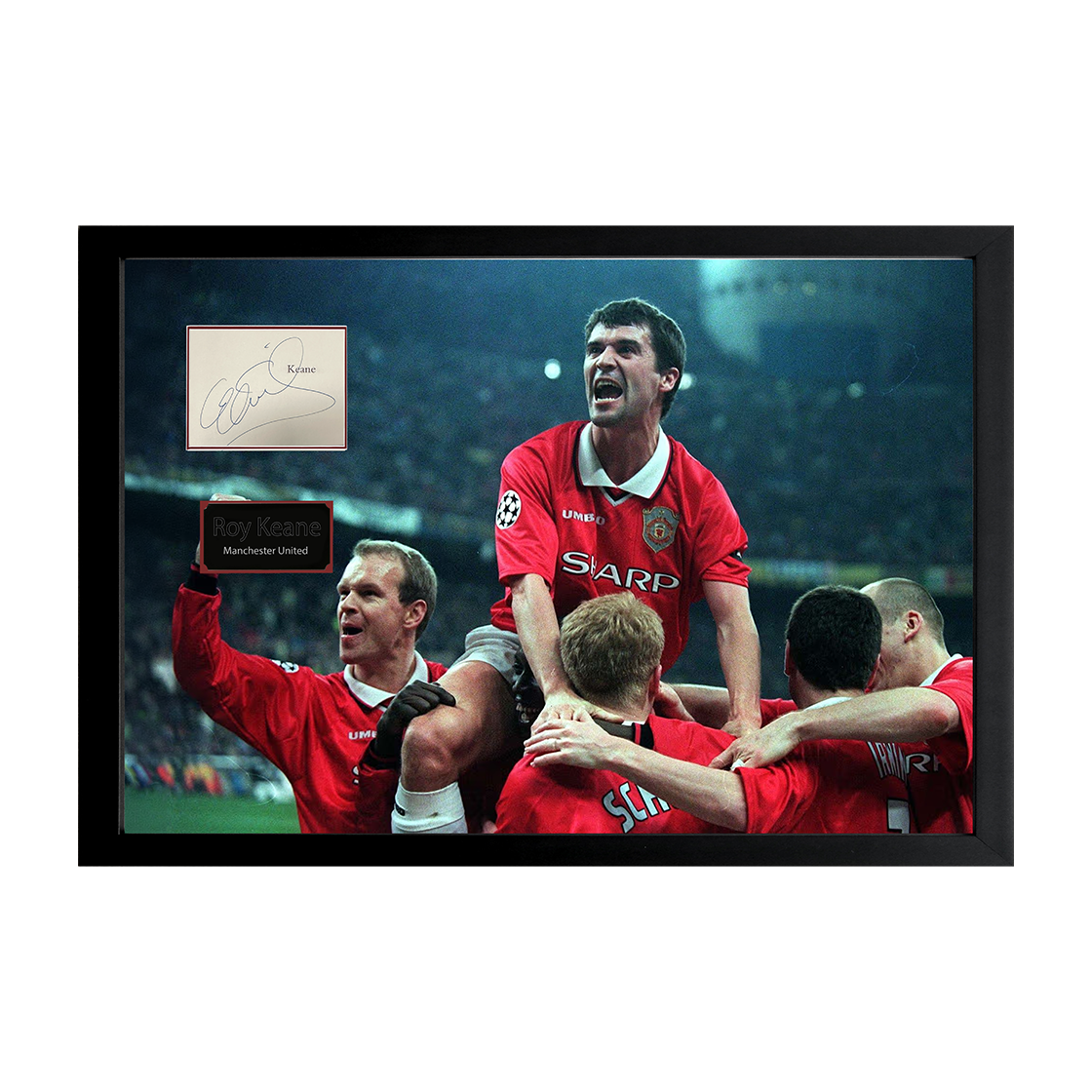 Roy Keane Signed Manchester United Cut Iconic Frame (ACG Cert)