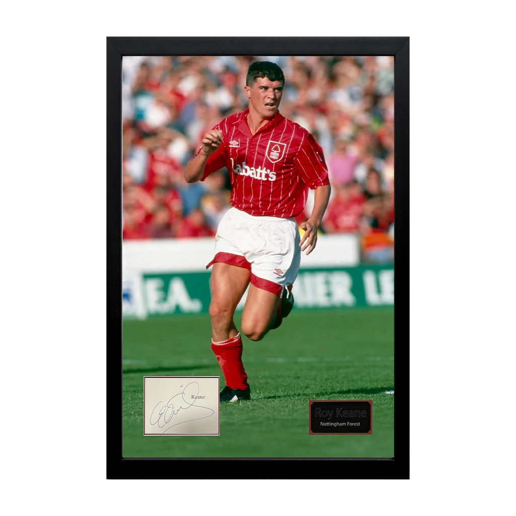 Roy Keane Signed Nottingham Forest Cut Iconic Frame (ACG Cert)